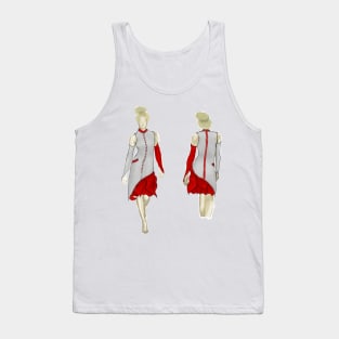 The Red Sleeve Tank Top